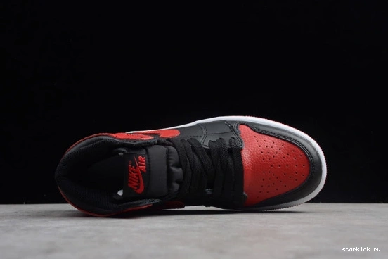 Red  555088 Banned 001 001  Bred Jordan 555088 High Black OG Retro 1 Air Kid Kids 0918